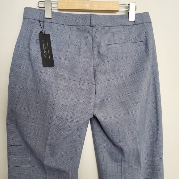 RYAN Plaid Suit Pant Women's Tall Size 6L Light Blue / Grey Pockets Officewear - Picture 10 of 12